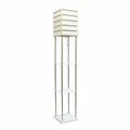 Elegant Garden Design Elegant Designs 1 Light Metal Etagere Floor Lamp, Light Wood LF1022-LWD